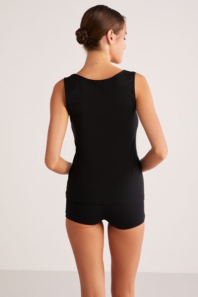 KOM Basic Singlet Pamuklu Kalın Askılı Kadın Atlet