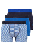 U.s Polo Assn. 80504 Erkek Pamuklu 3'lü Boxer-Lacivert&Baskılı&Saks