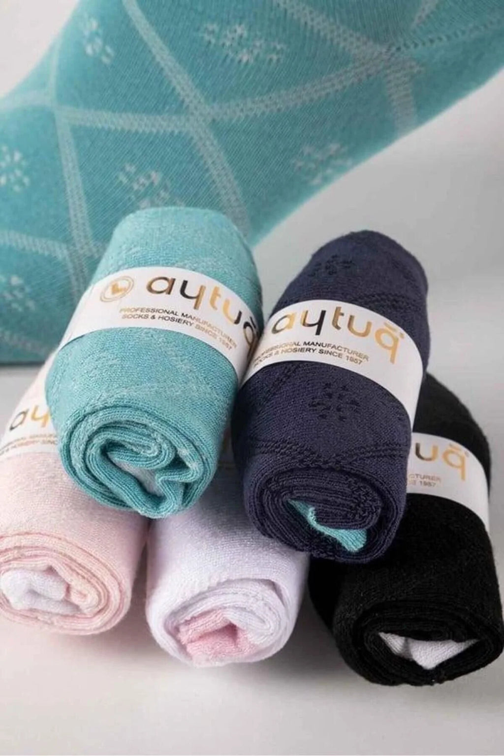 AYTUĞ Kadın Bambu Patik Çorap 5 Çift Özel Kutulu, 5 Renk 34256