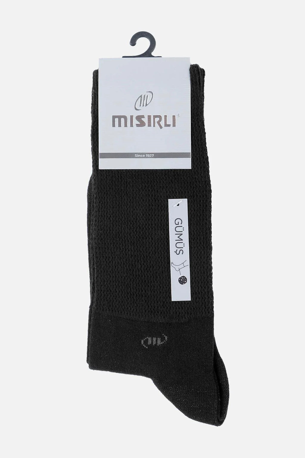 MISIRLI Erkek Gümüş Siyah Soket Çorap M 68000