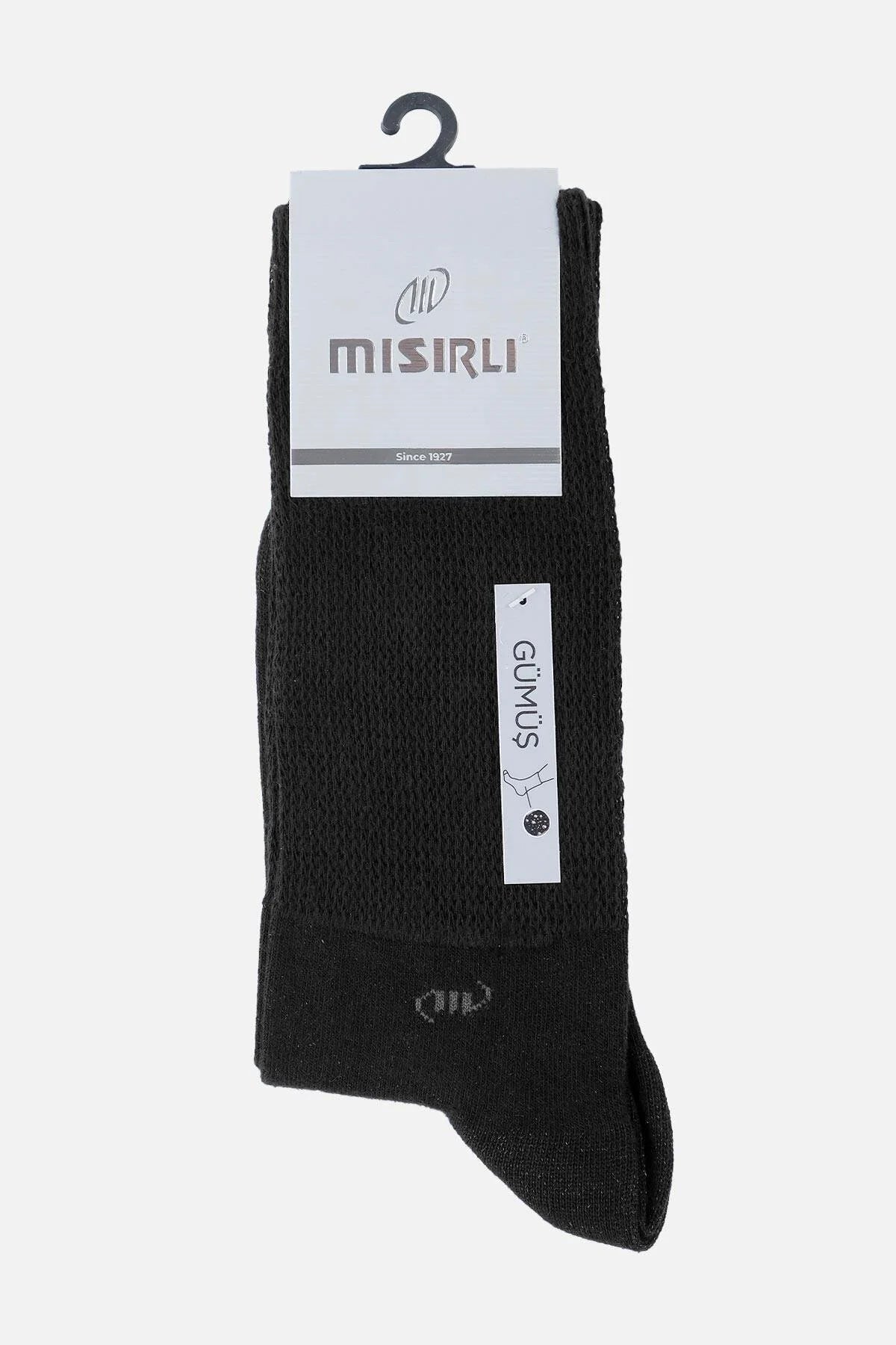 MISIRLI Erkek Gümüş Siyah Soket Çorap M 68000