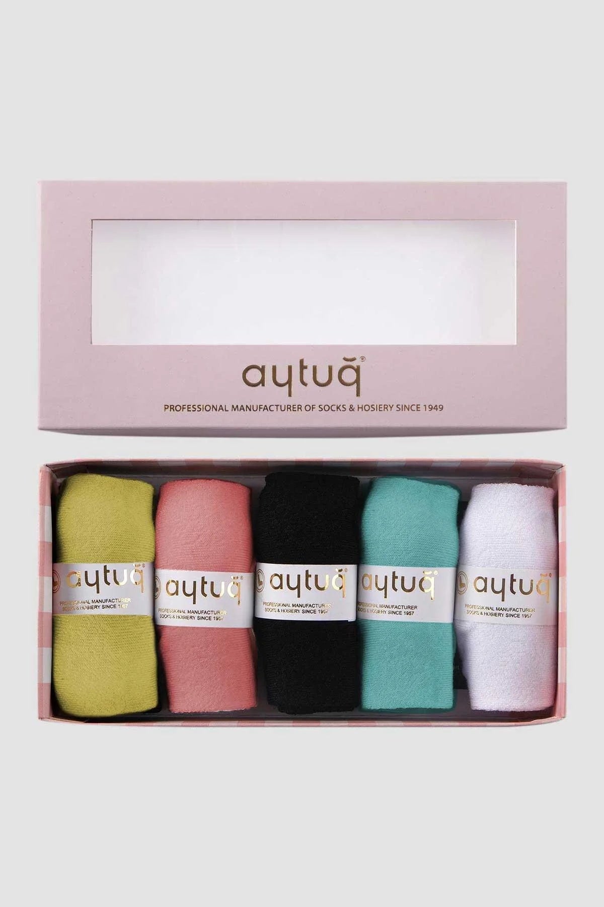 AYTUĞ Kadın Bambu 5 Çift Özel Kutulu Patik Çorap - 34260