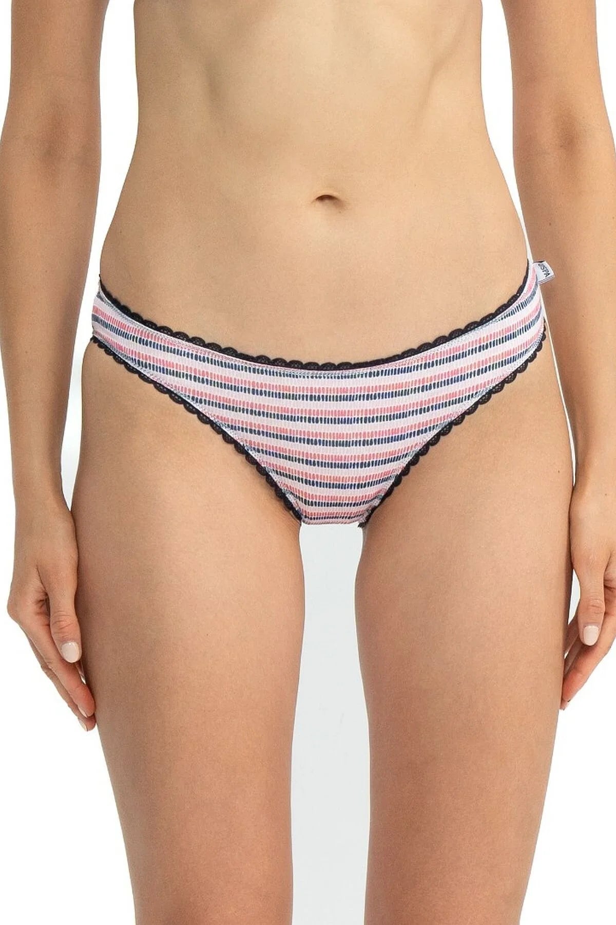 U.S. Polo Assn. Kadın Karışık Desen Pamuklu 3'lü Slip Külot-Mercan