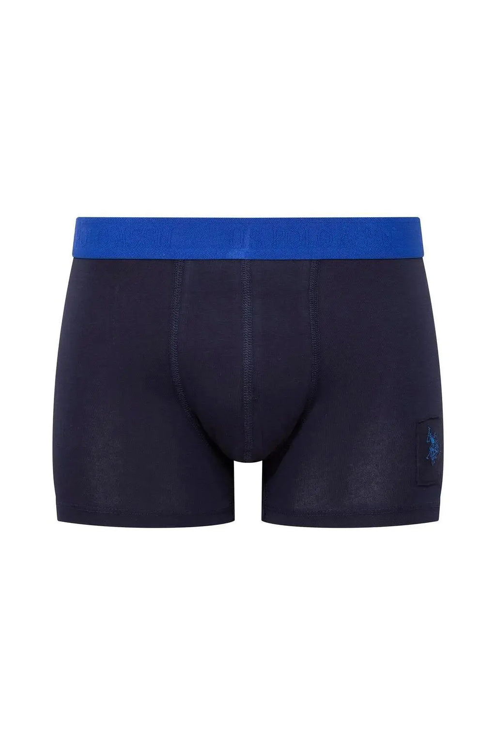 U.s Polo Assn. 80504 Erkek Pamuklu 3'lü Boxer-Lacivert&Baskılı&Saks