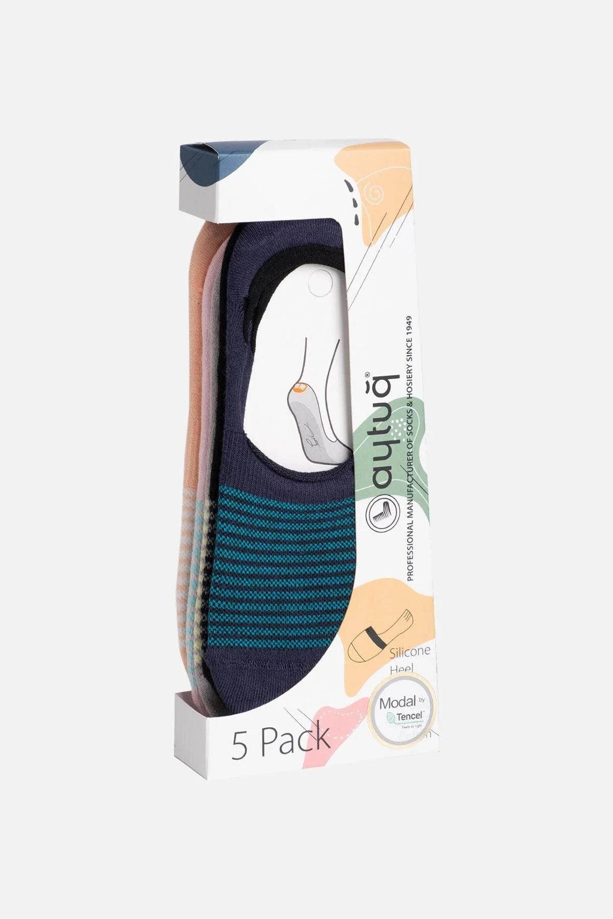 AYTUĞ Kadın Modal 5 Çift Özel Kutulu Babet Çorap