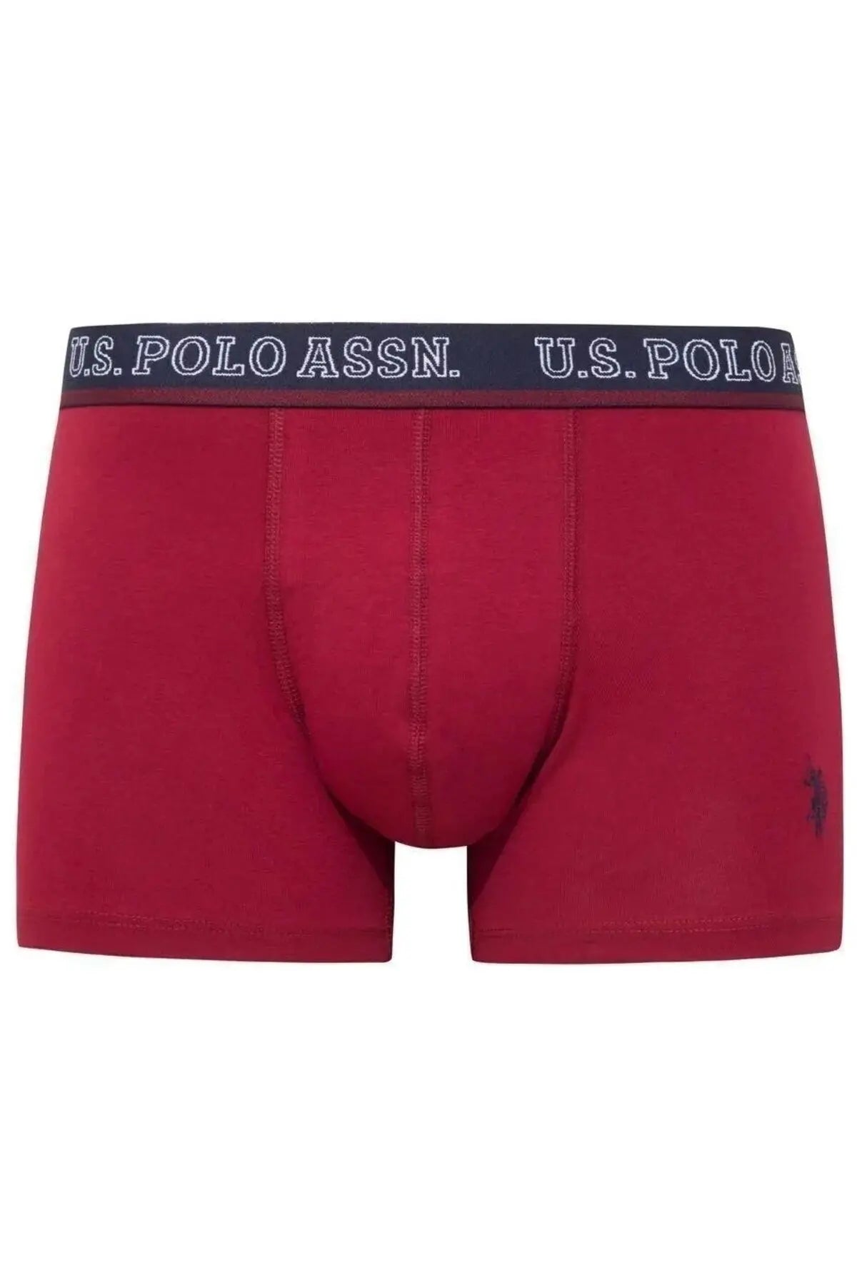 U.S. Polo Assn. Erkek Baskılı-Bordo-Lacivert Pamuklu 3'lü Boxer 80516