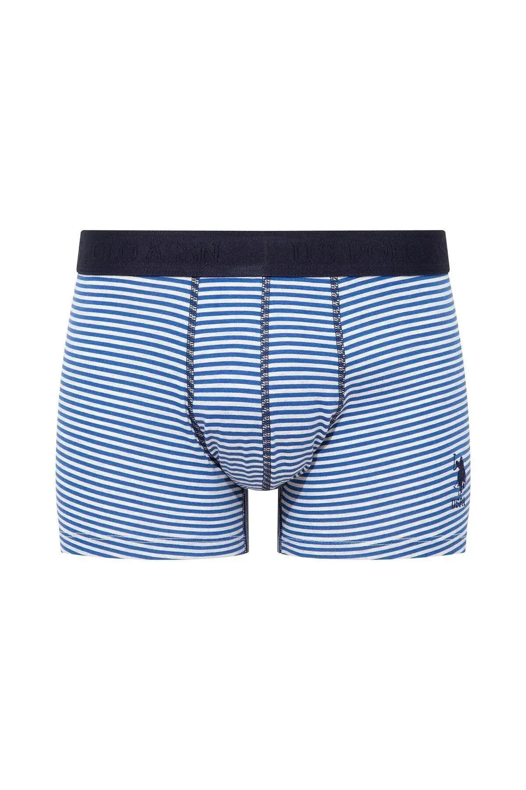 U.s Polo Assn. 80504 Erkek Pamuklu 3'lü Boxer-Lacivert&Baskılı&Saks