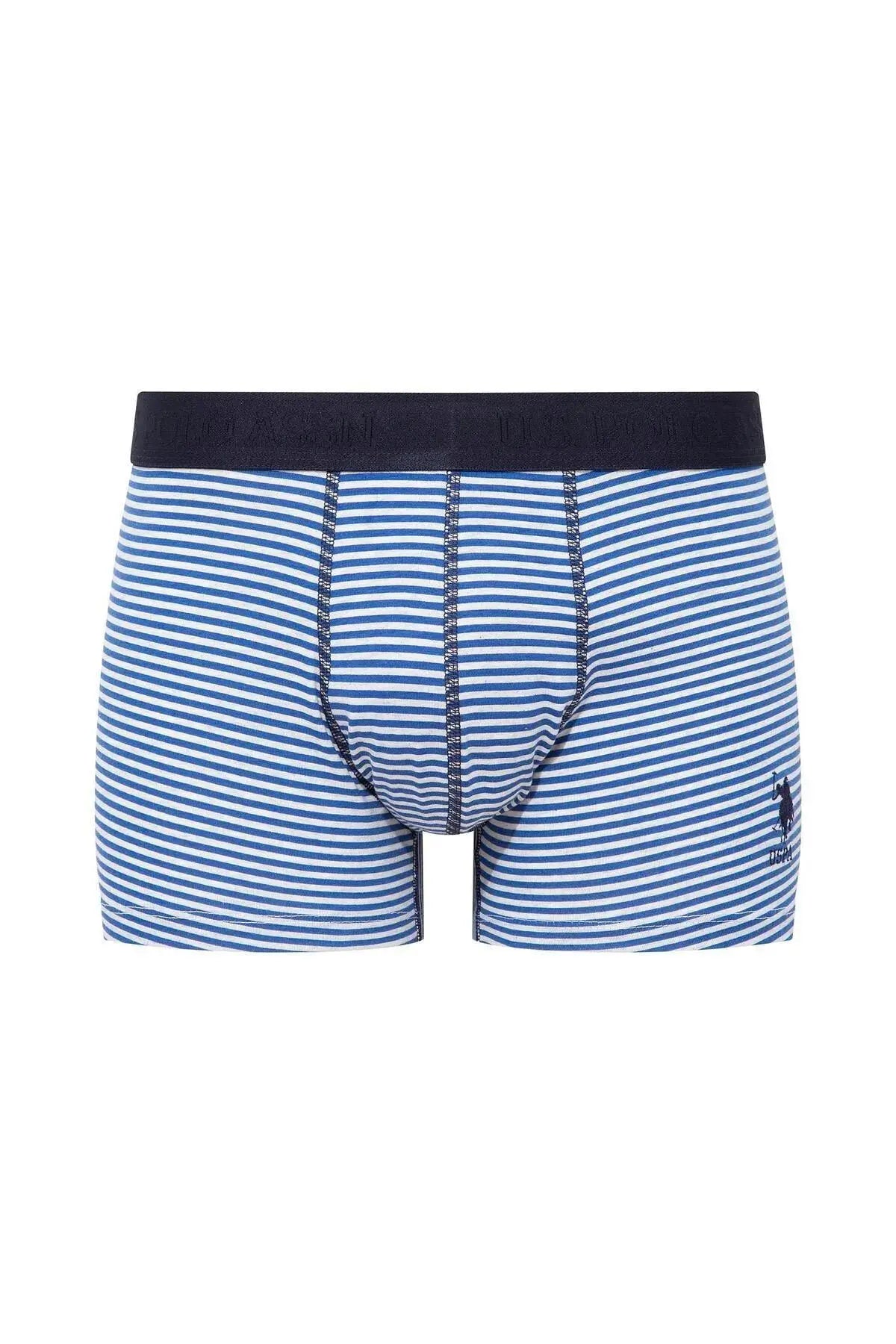 U.s Polo Assn. 80504 Erkek Pamuklu 3'lü Boxer-Lacivert&Baskılı&Saks
